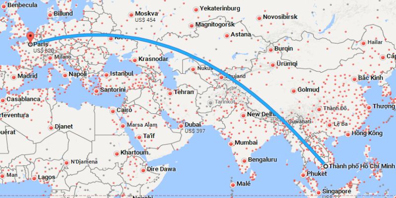 Giờ Pháp cách giờ Việt Nam là 6 giờ